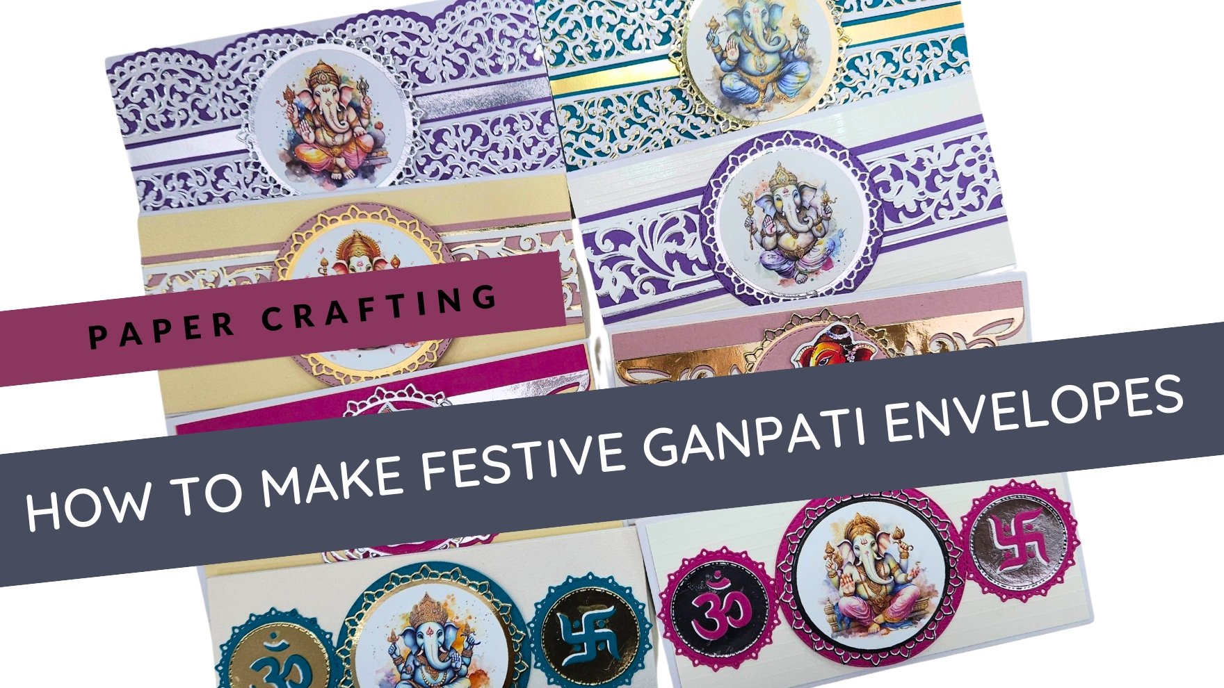 Festive Ganpati Envelopes Kit Course (8 envelopes)