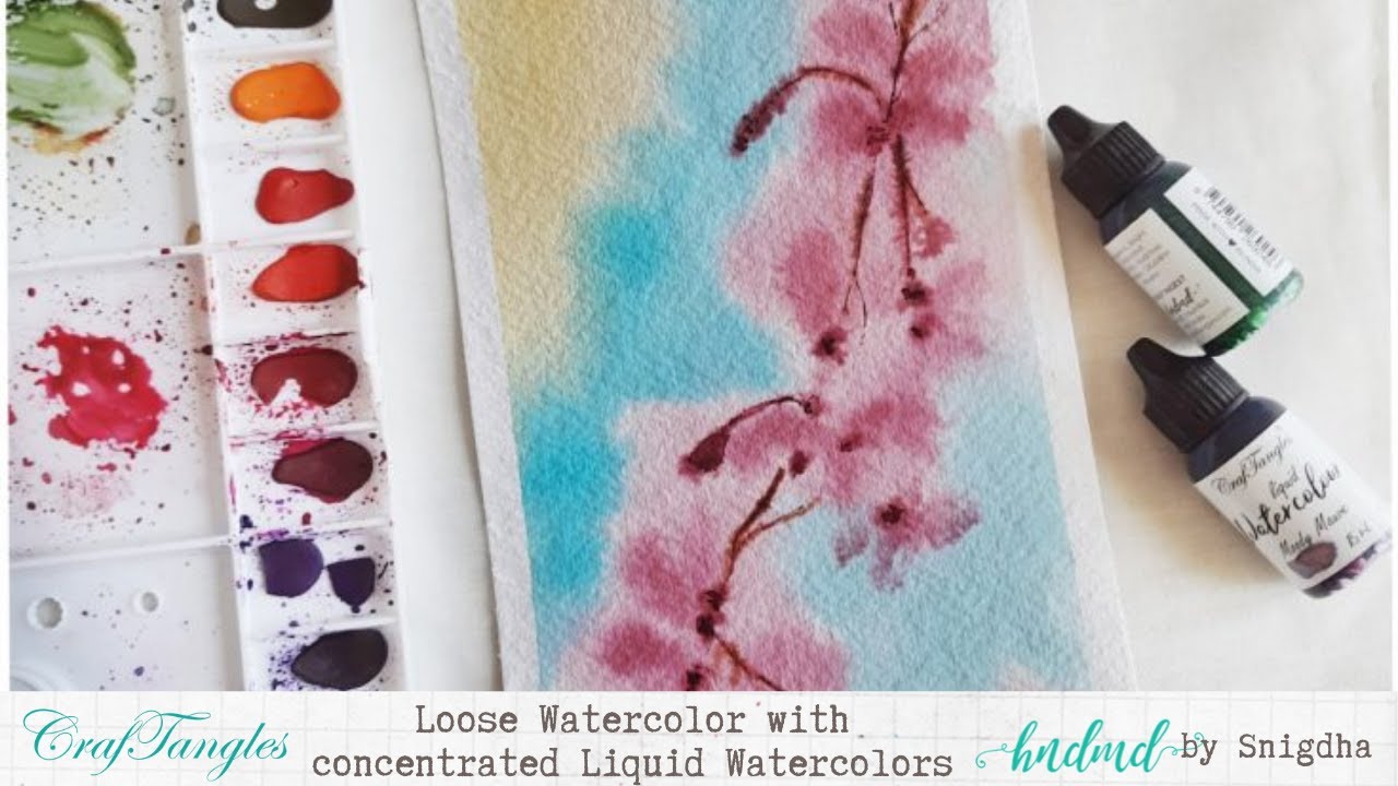 Learn to paint Loose Watercolor with concentrated Liquid Watercolors