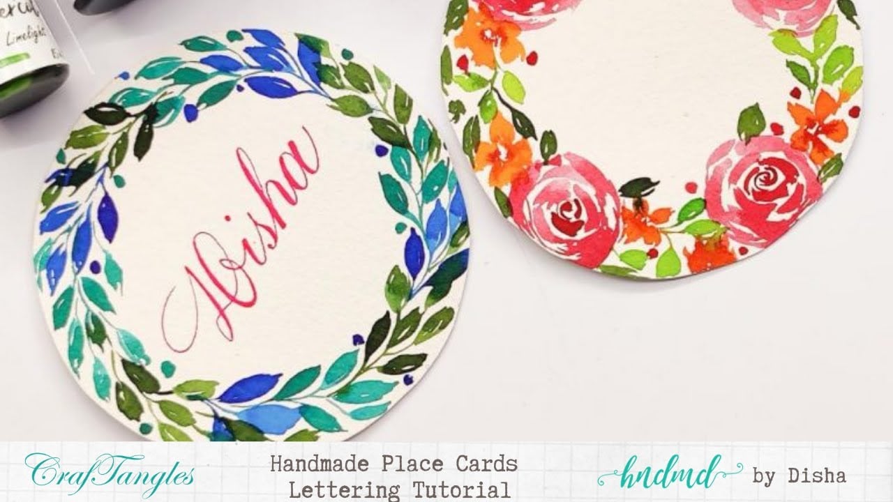 Handmade Place Cards - Background for Lettering