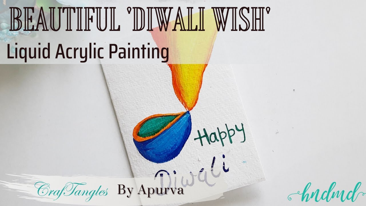 Beautiful 'Diwali Wish' Acrylic Painting