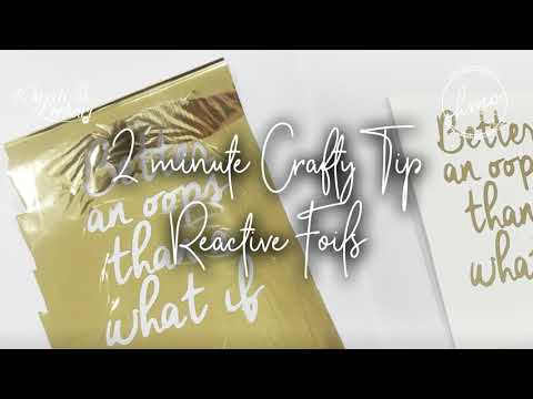 2 minute Craft Tip - How to use Foils