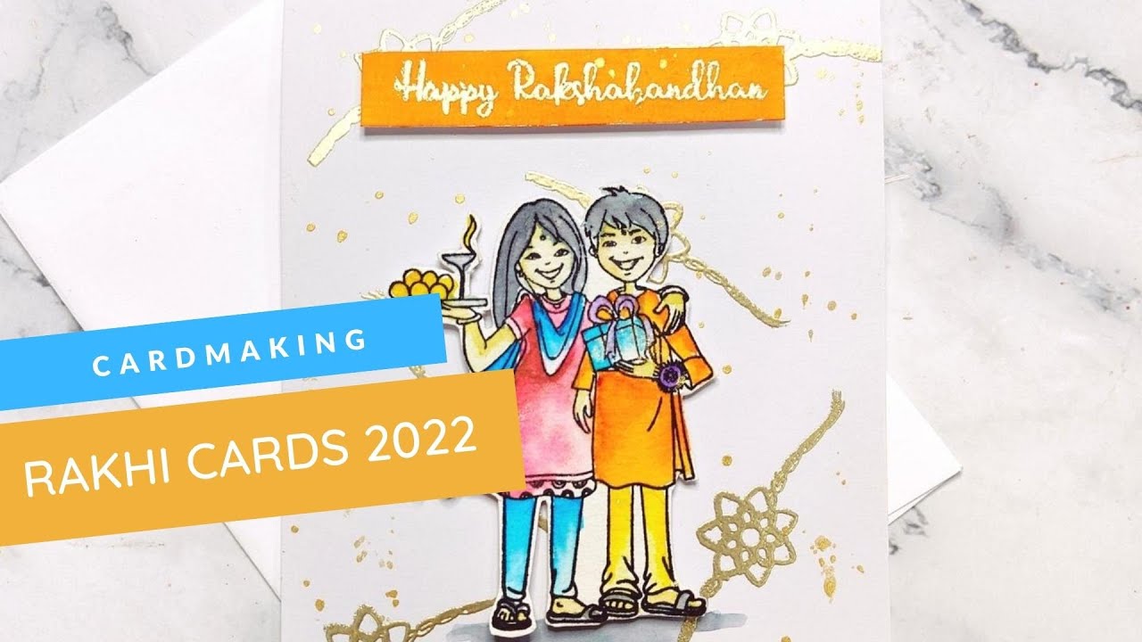 DIY card for Beginner (Rakhi Card) #cardmaking #handmade