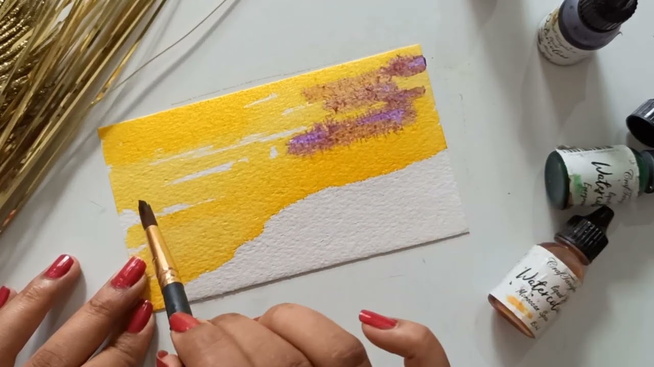 Scenery #color #watercolor #painting #hndmd #craftangles #watercolour #watercolor #shorts #paint