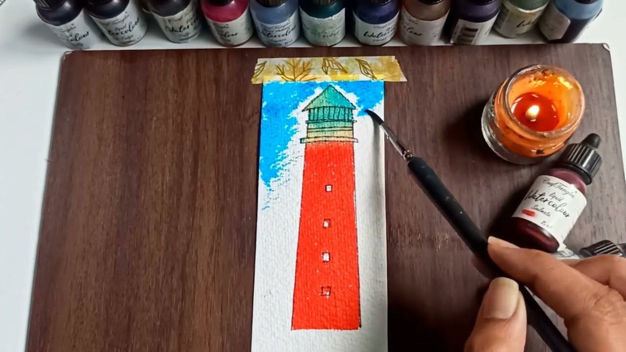 Easy Watercolor bookmark tutorial #diy  #watercolor  #tutorial  #bookmark