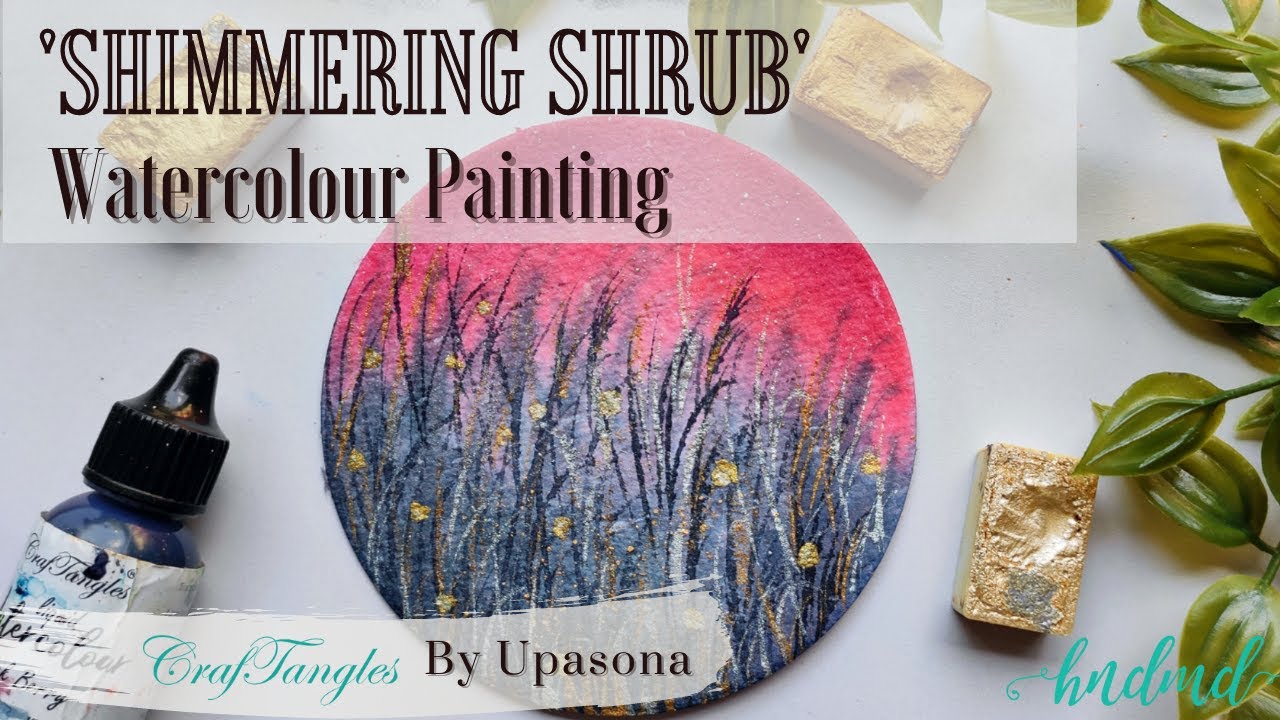 Stunning 'Shimmering Shrub' Watercolour Painting