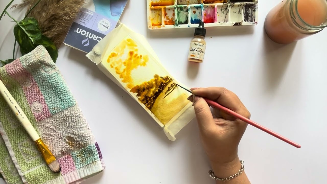Paint with me #scene #watercolor #painting #hndmd #craftangles #watercolour #paint #colour