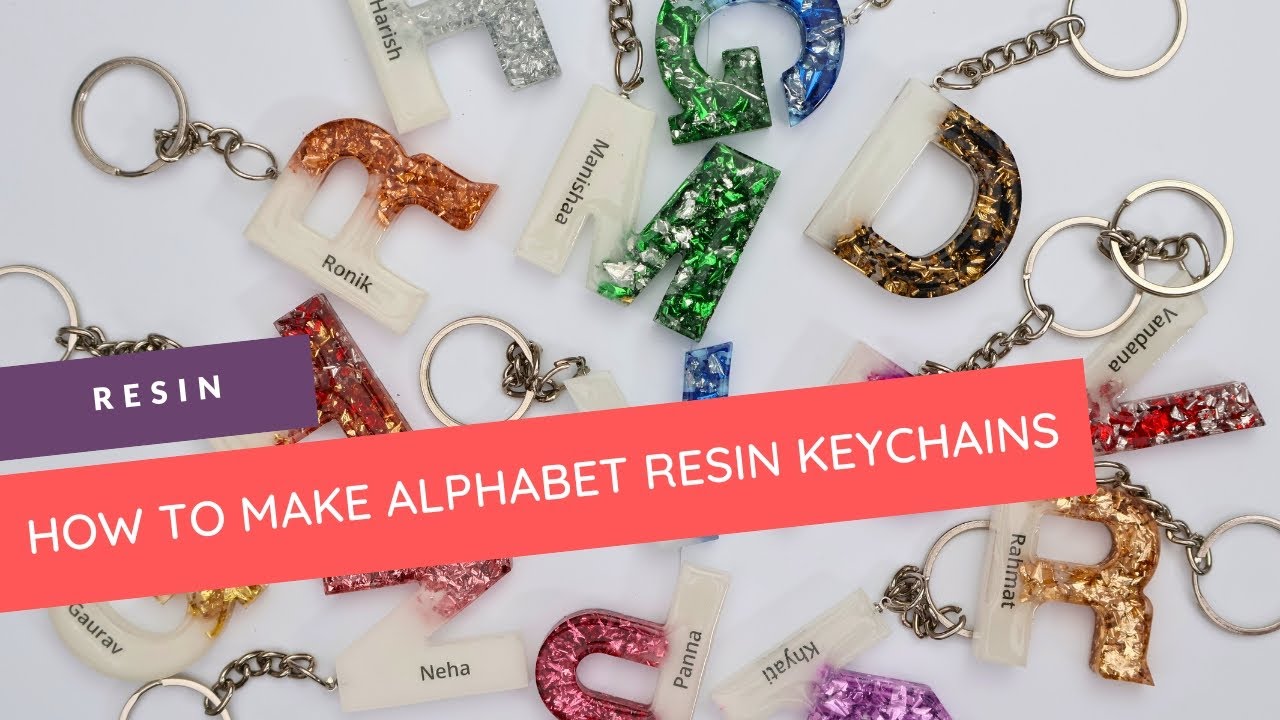 CrafTangles Alphabet Resin Keychains