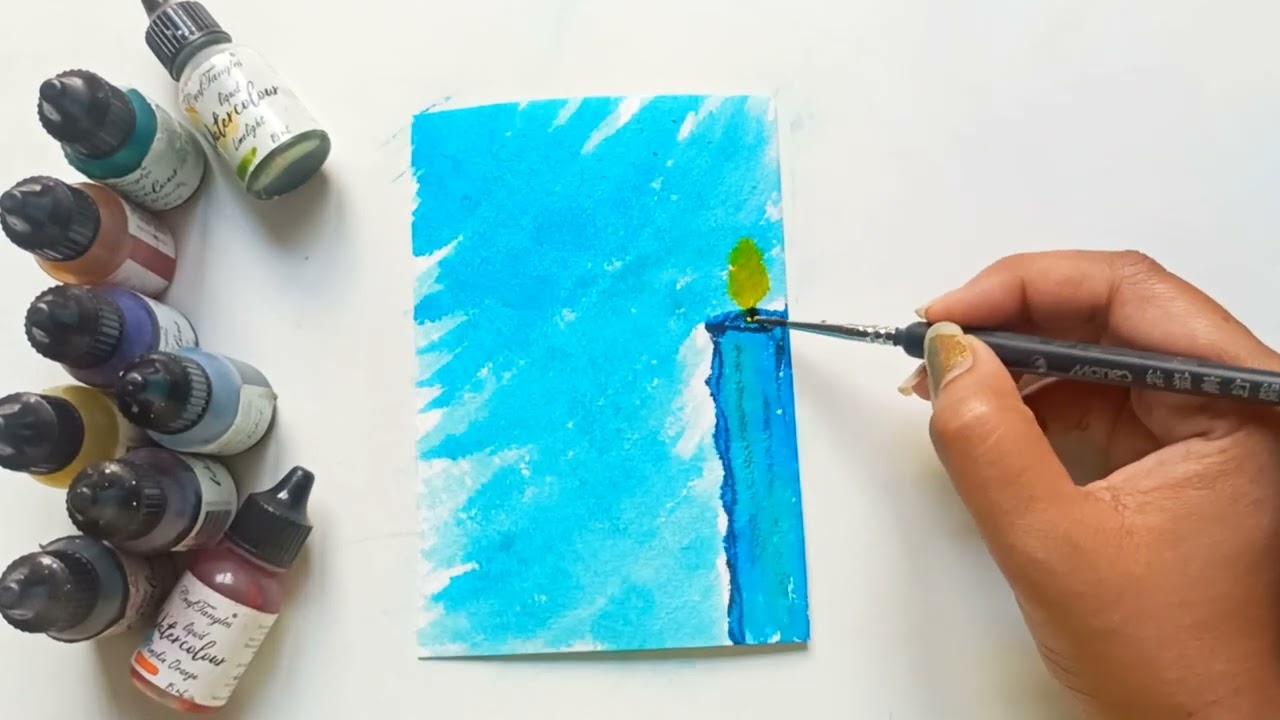 DIY Watercolor painting #diy #painting  #watercolor #watercolour  #hndmd #craftangles #tutorial