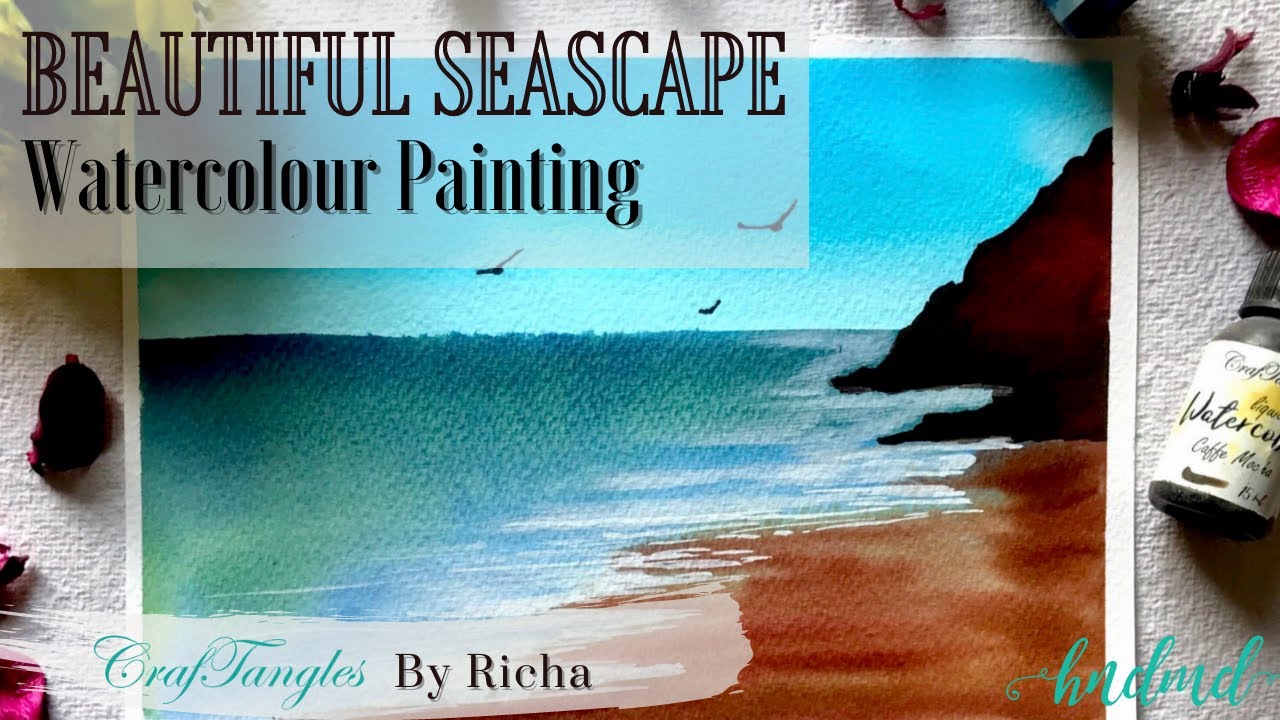 Beautiful 'Seascape' Watercolour Painting