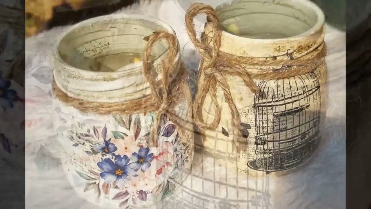DIY Tealight Candle Holders using Transfers