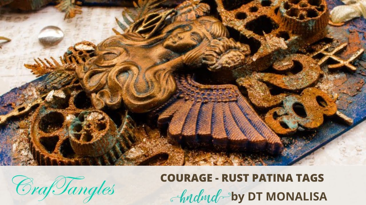 COURAGE – Rust Patina Tags