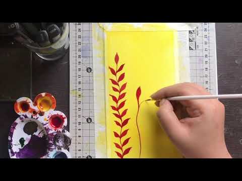 Quick and easy watercolour bookmark - Beginner watercolor tutorial