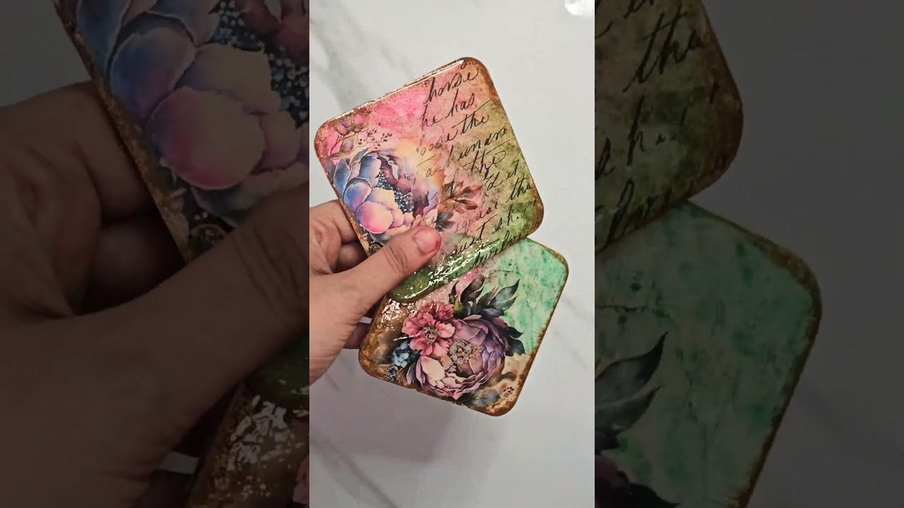 Craft with Khyati Episode 4 - Decoupage Coaster Techniques #decoupageart #decoupage #diy