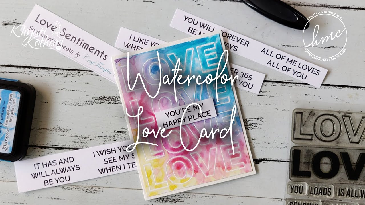 Quick watercolor Card - Card making Ideas