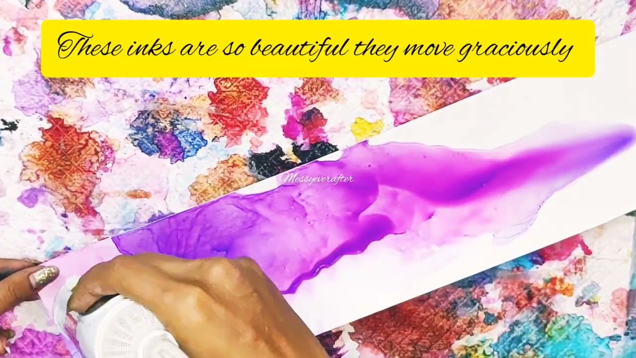how to create alcohol ink tags