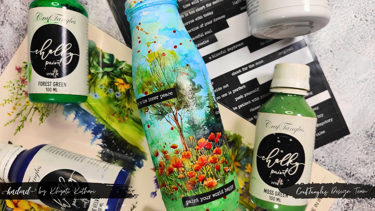 Decoupage on Bottle #decoupage #decoupagetutorial #decoupagebottleart