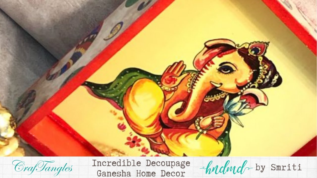 Incredible Decoupage Ganesha Home Decor