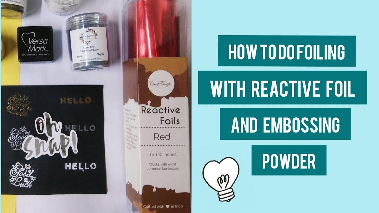 How I do my foiling | reactive foil | embossing powder | easy tip | Foiling process | handmade_picks