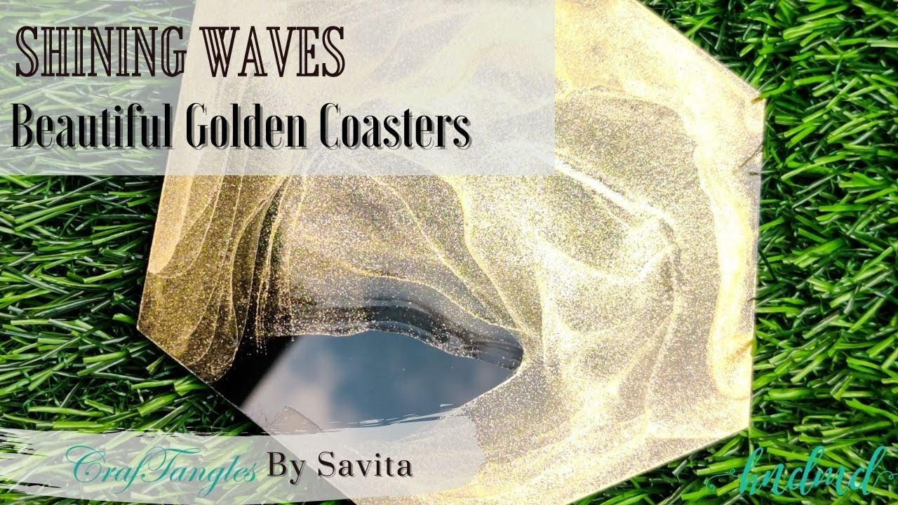 Beautiful Golden Coasters "Shining Waves"