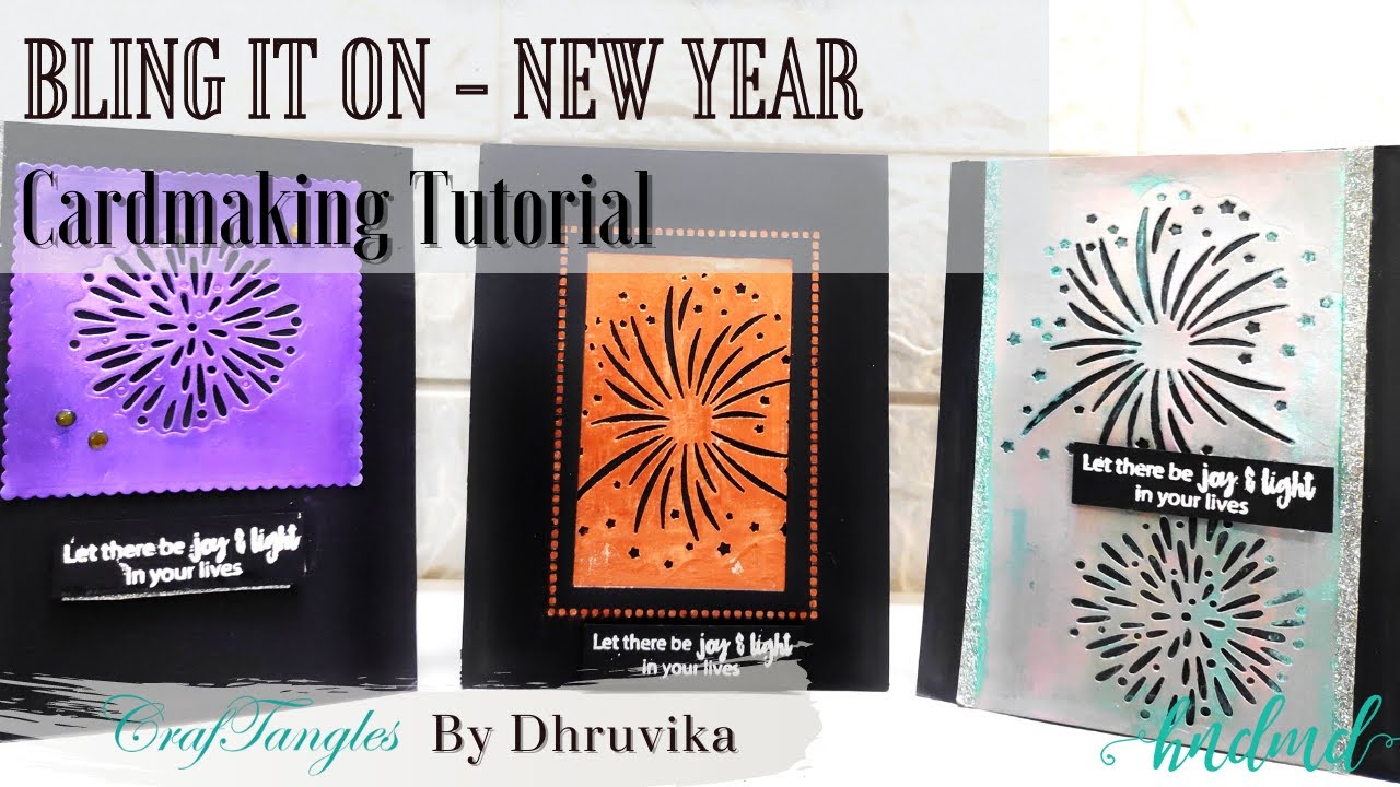 New Year Cards 'Bling It On'