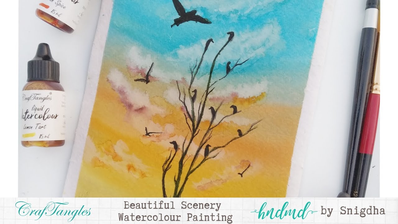 Beautiful Scenery Watercolour Painting