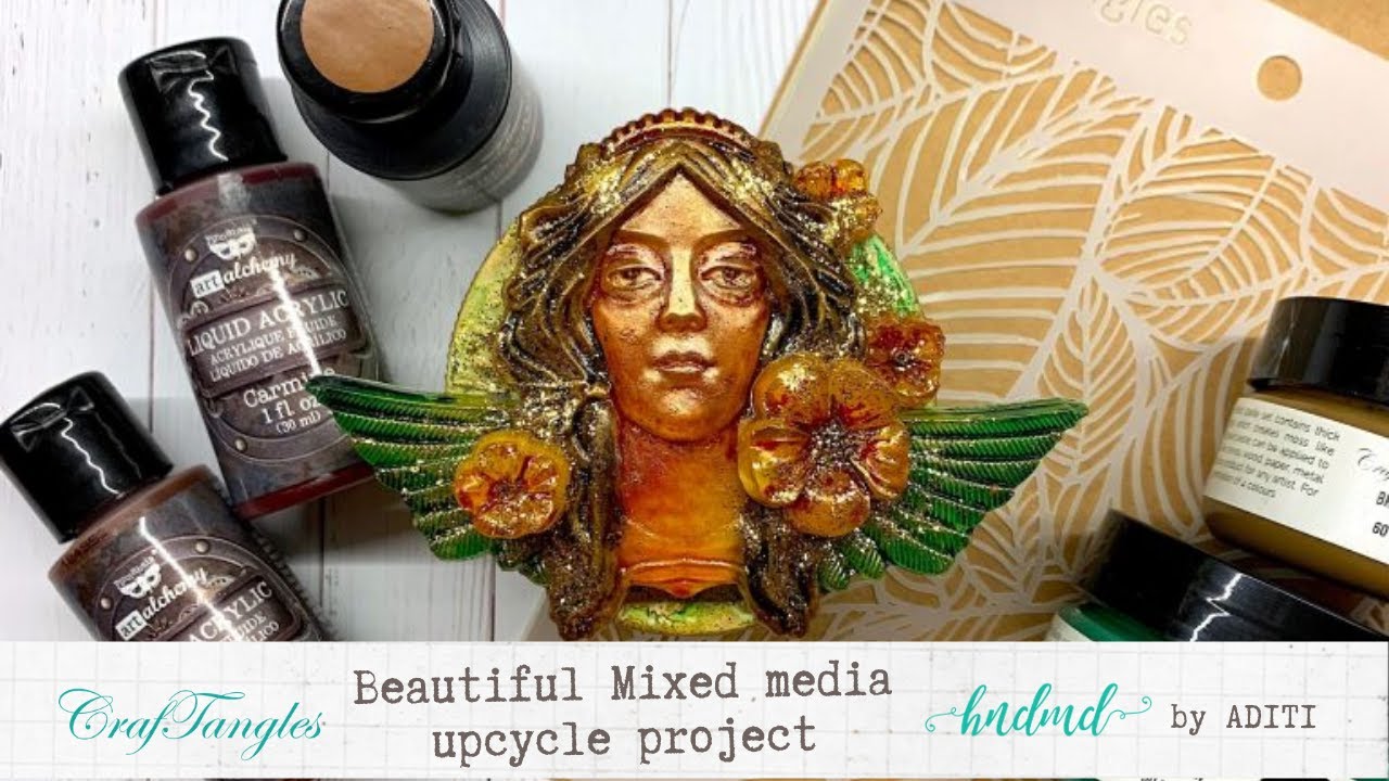 Beautiful Mixed media upcycle project