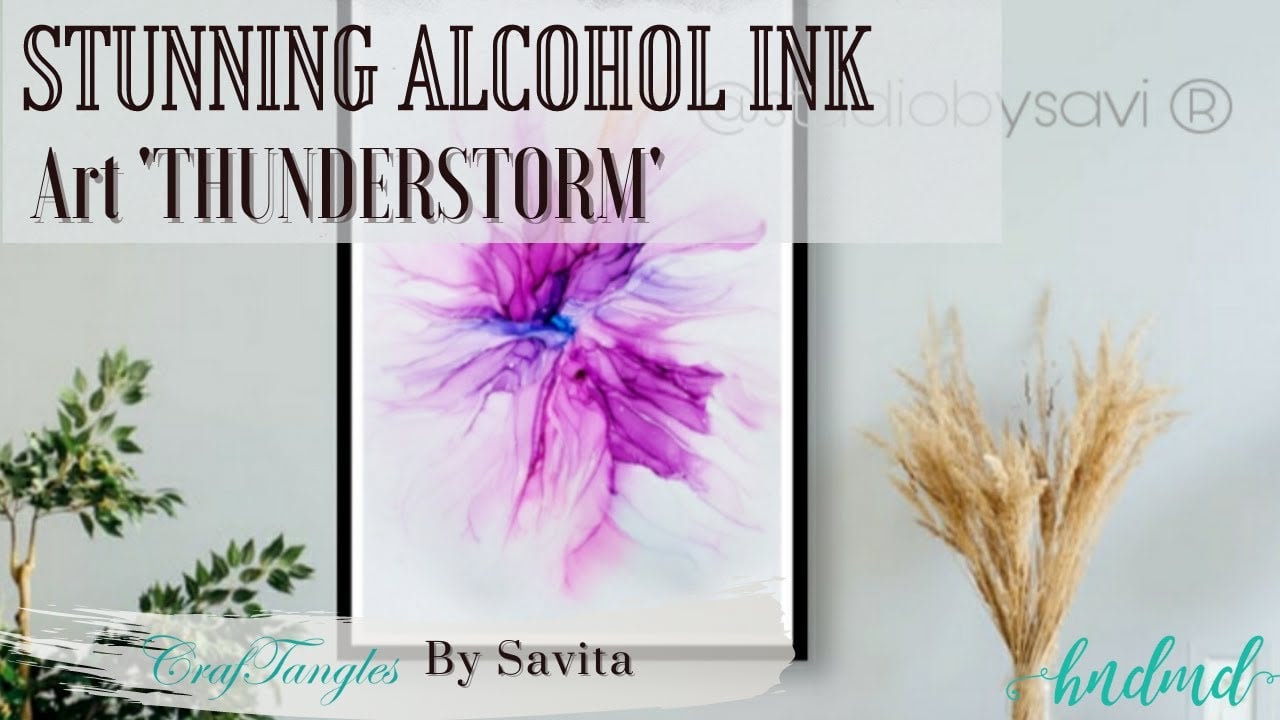 Alcohol Ink Art - Thunderstorm | Advanced Technique