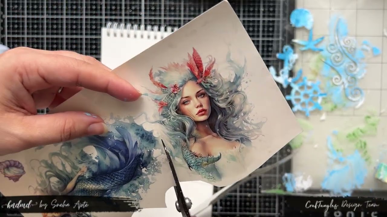 MIxed Media Canvas Tutorial #decoupage #mixedmedia #craftangles #hndmd #transfer #mixedmediaart
