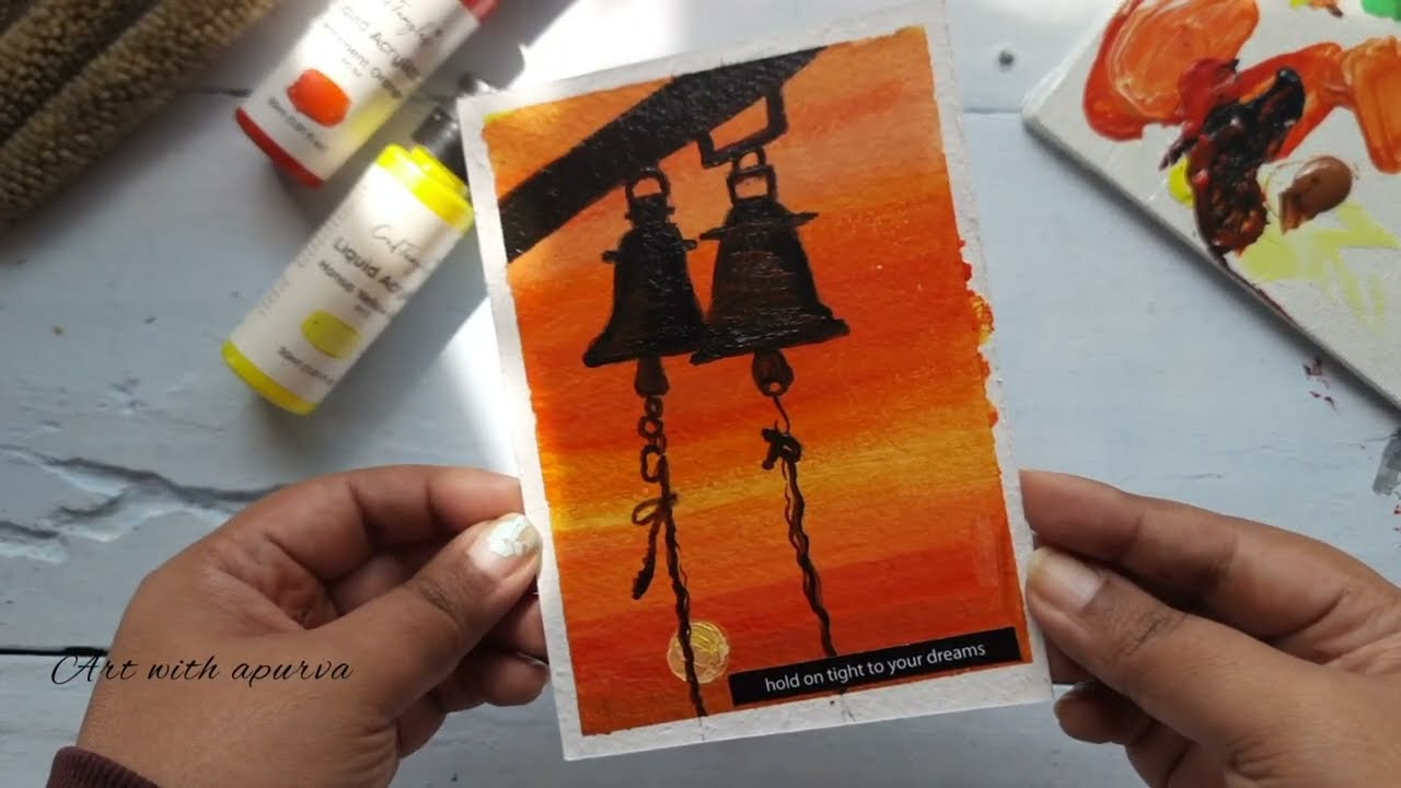 DIY Acrylic Painting #diy #acrylicart #acrylicpainting #acrylicpaint #craftangles #hndmd