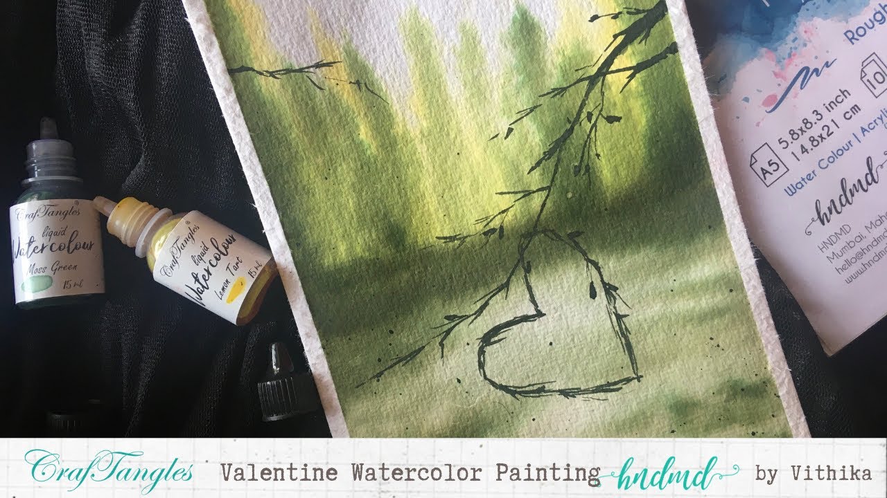 Valentine Watercolor Painting