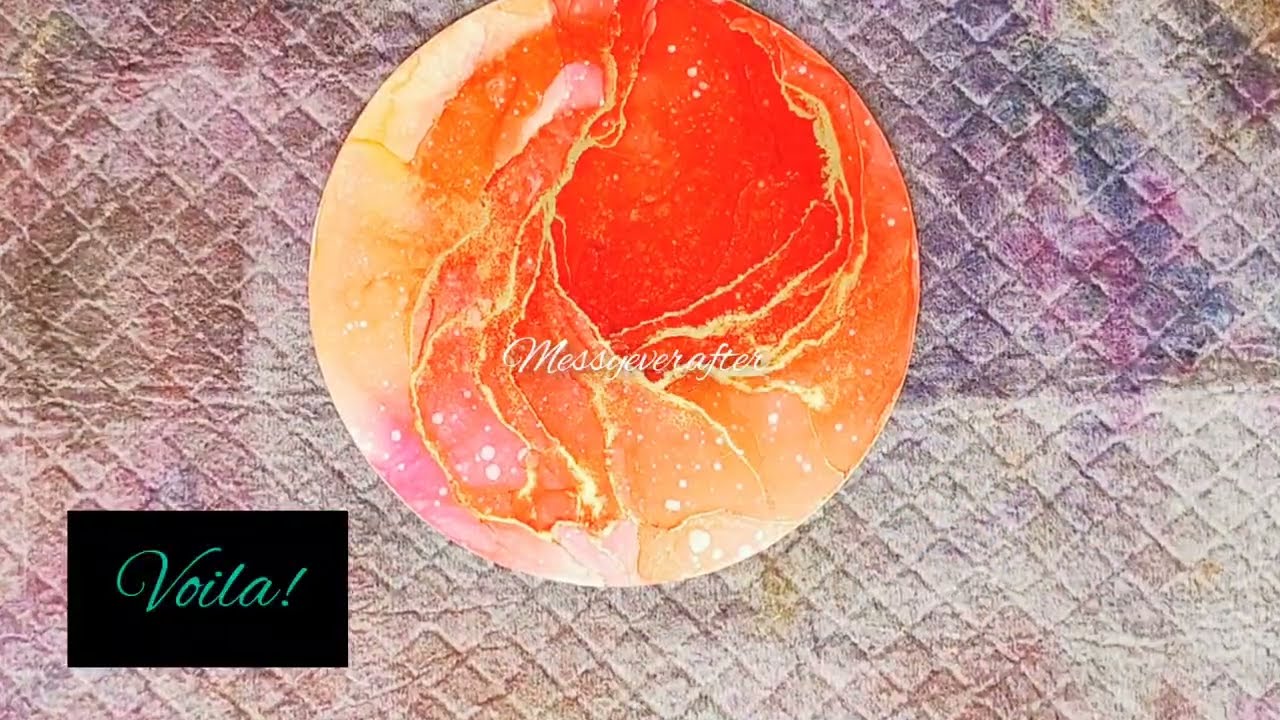 Alcohol Ink Tutorial - Colours #alcoholinkart #5mincraft  #alcoholink #craftangles #hndmd #metallic