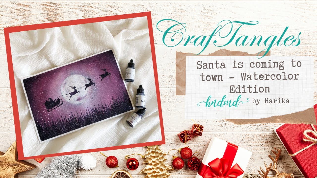Santa is coming to town - Watercolor Edition