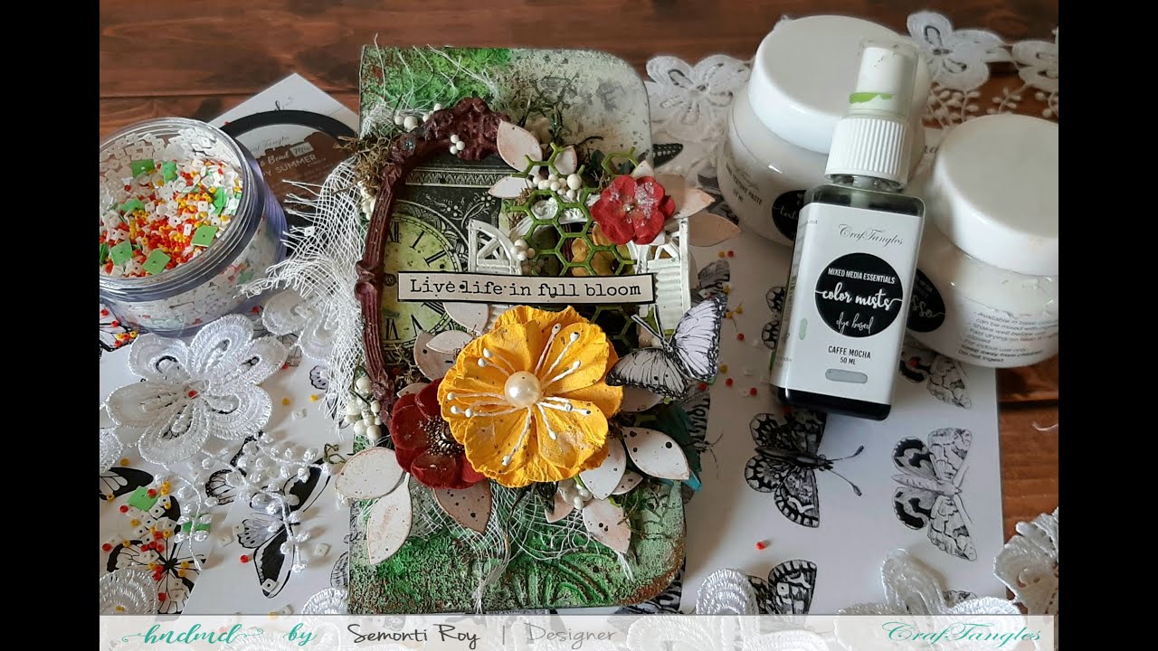 Mixed media Fridge Magnet [Mixed media DIY tutorial]
