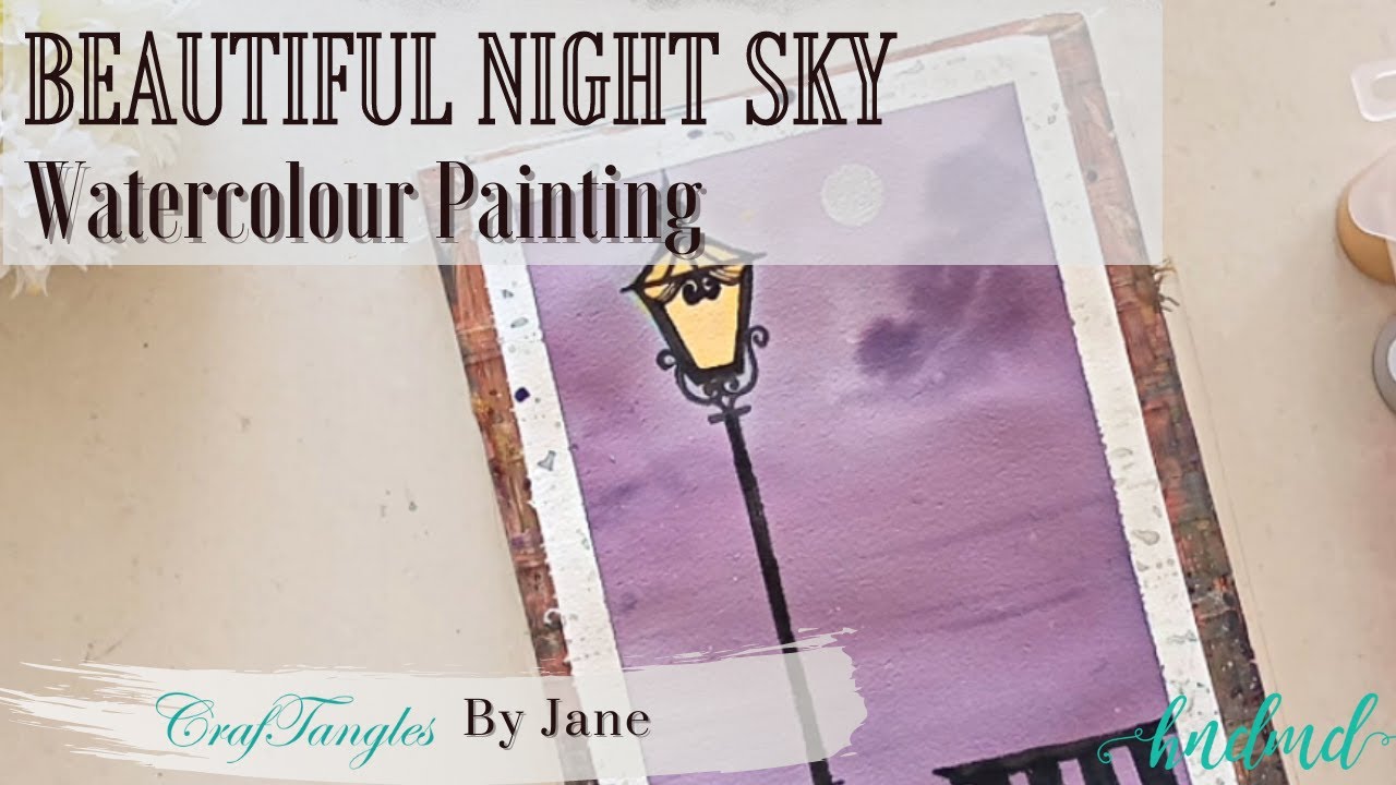 Beautiful 'Night Sky' Watercolour Painting