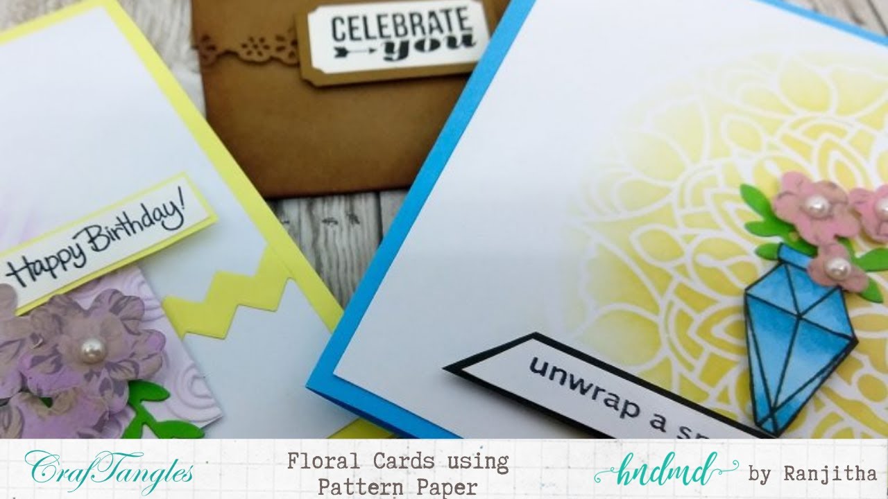 Floral Cards with Pattern Paper