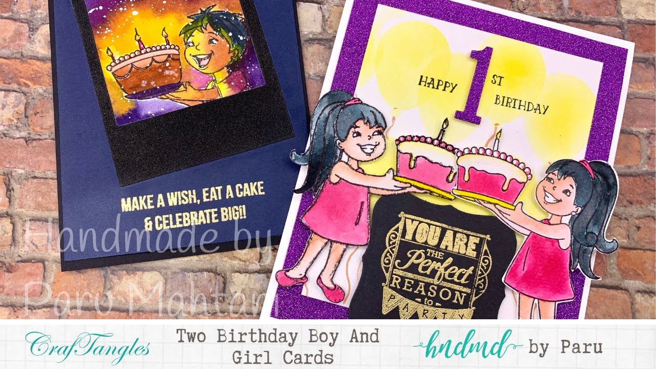 Two Birthday Boy & Girl Cards