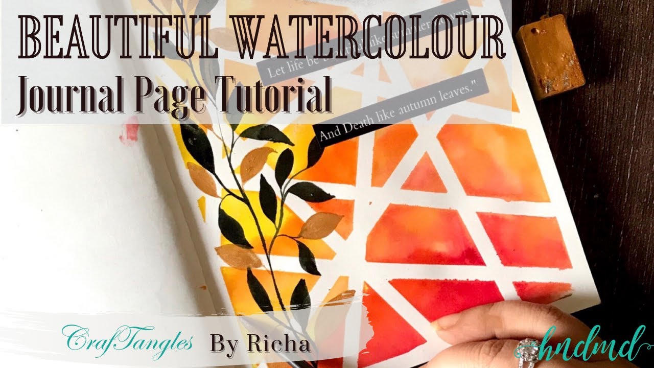 Beautiful Watercolour Journal Page