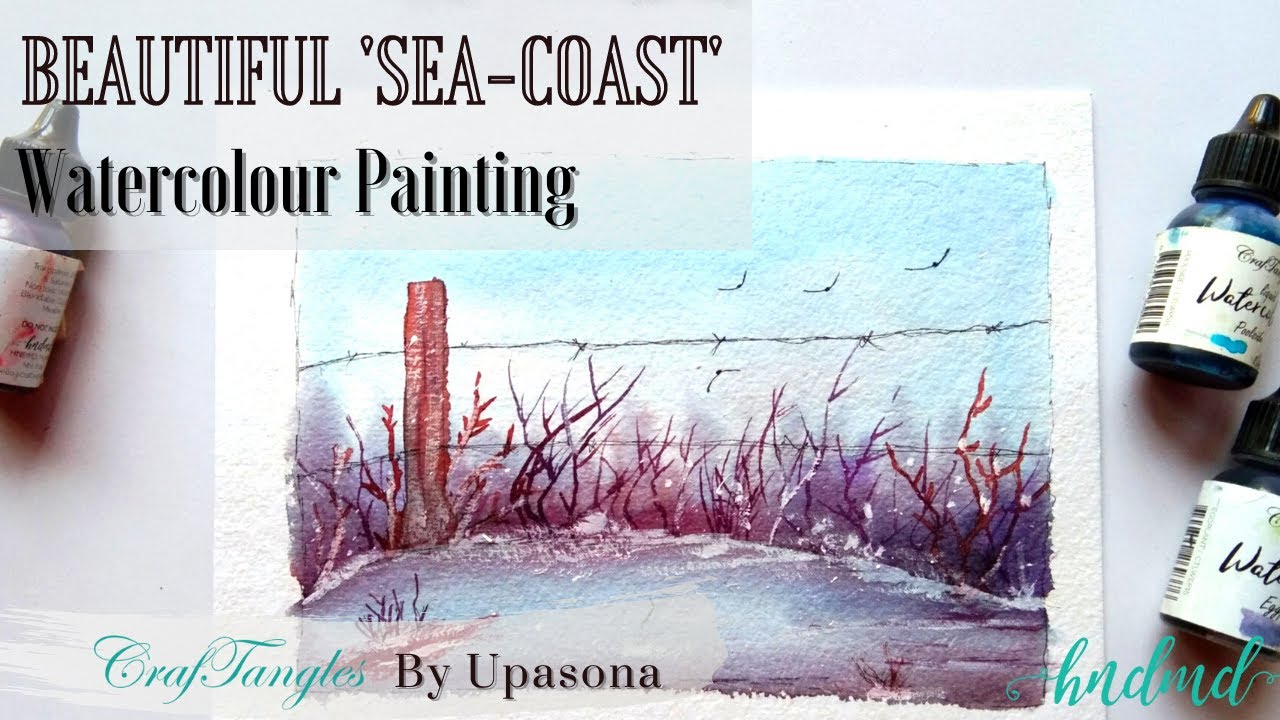 Beautiful 'Sea-Coast' Watercolour Painting