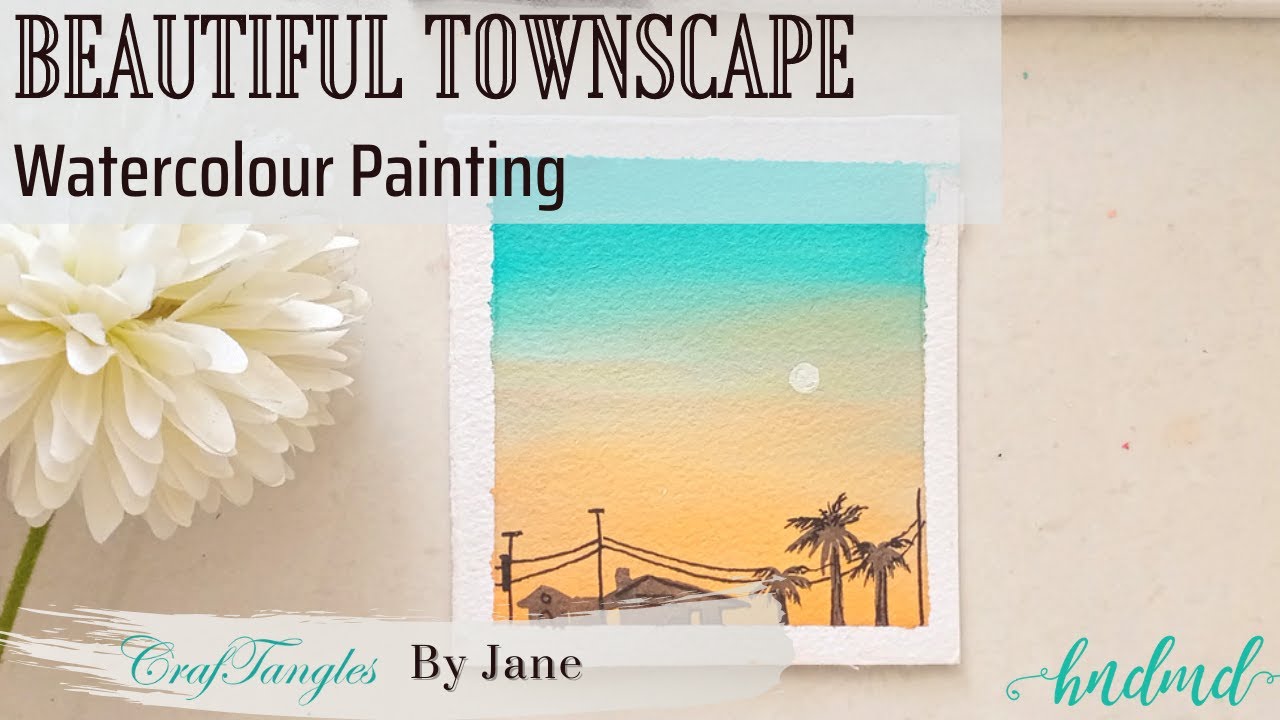 Beautiful 'Townscape' Watercolour Painting
