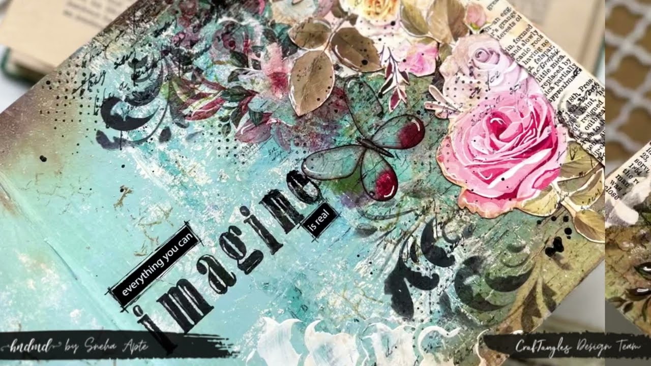 Art Journal Page Tutorial #artjournal #artjournalingforbeginners #craftangles #craftanglesjournal
