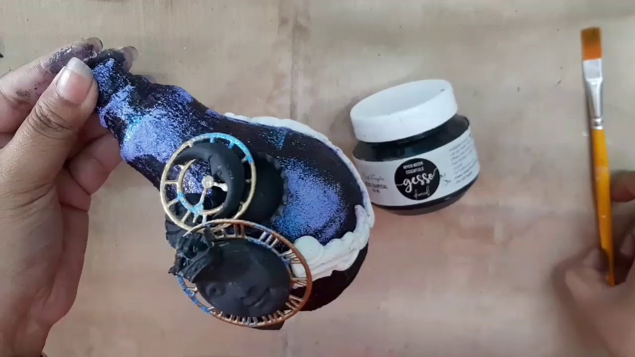 How to alter a bulb using mixed media techniques