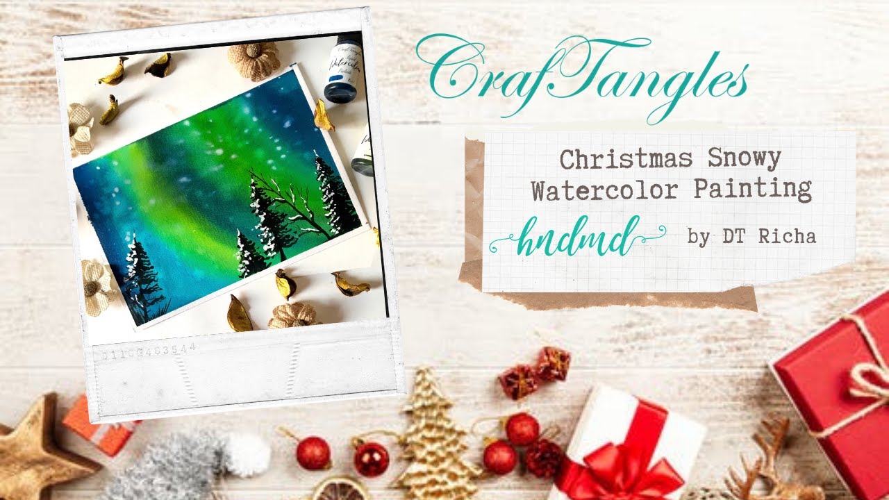 Christmas Snowy Watercolor Painting