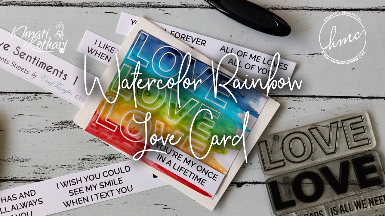 Rainbow Love Card - Cardmaking Idea
