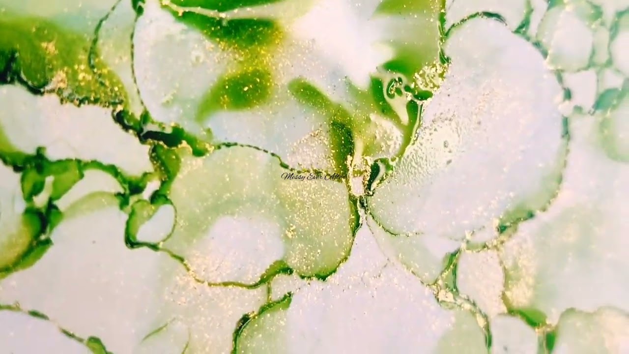 Alcohol Ink Tutorial - Flowers in Garden