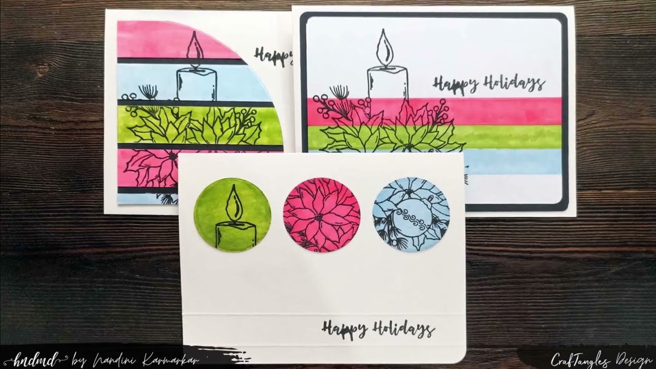 Christmas CAS Cards using Scraps