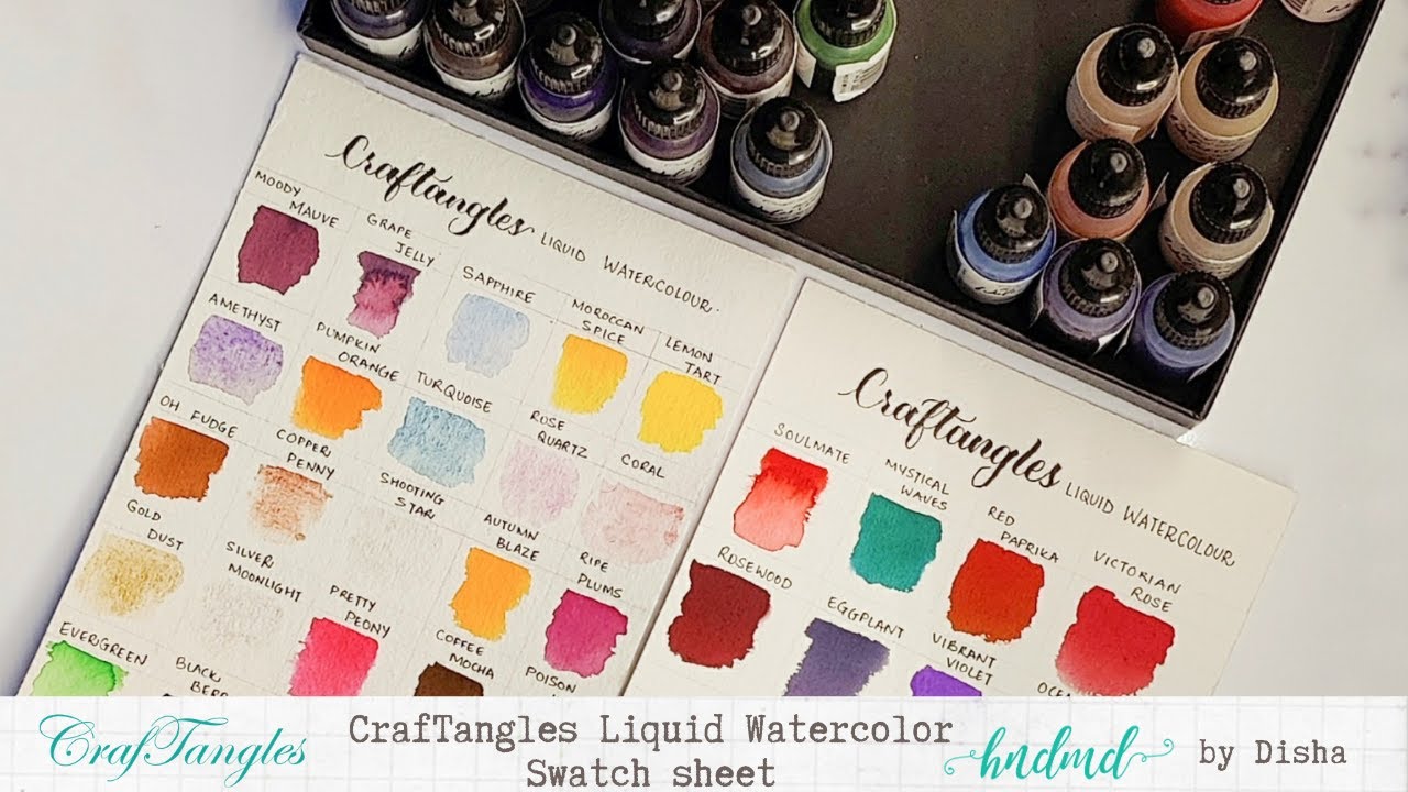 CrafTangles Liquid Watercolor Swatch