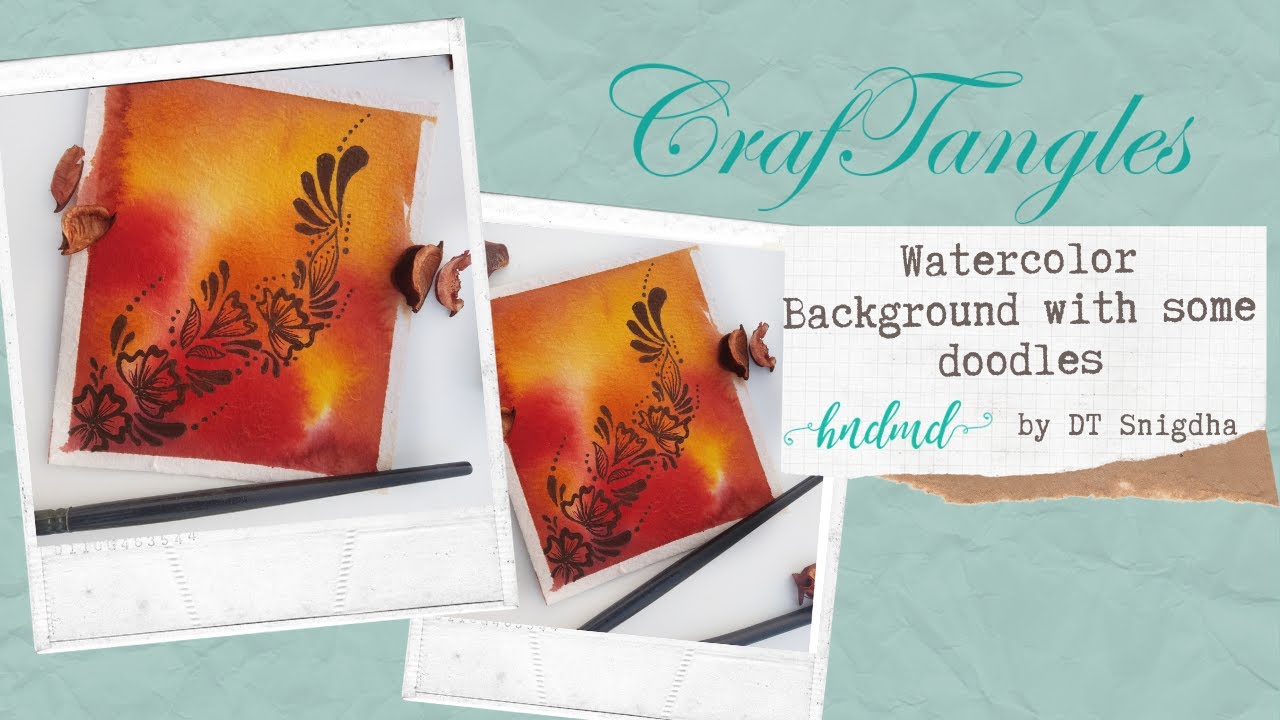 Watercolor Background with some Doodles