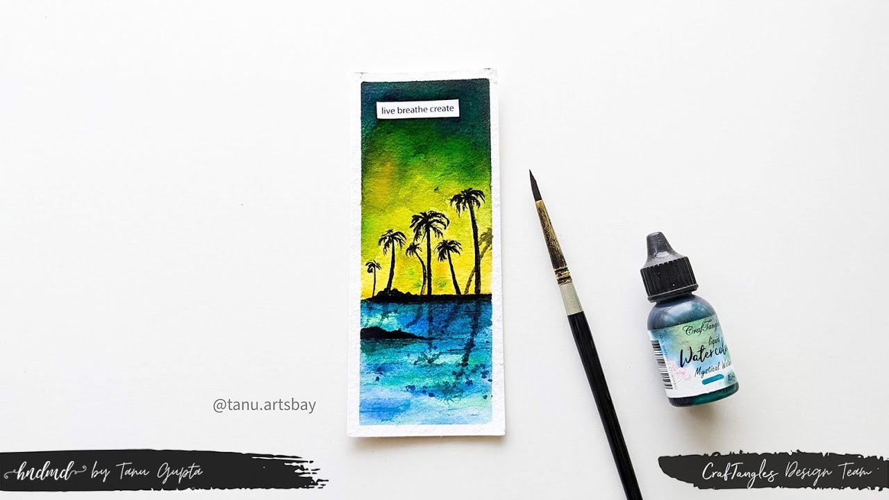 Easy Watercolor bookmark #watercolor #diy #5minutecrafts #tutorial #craftangles #hndmd