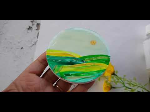 Acrylics with CrafTangles Liquid Glaze