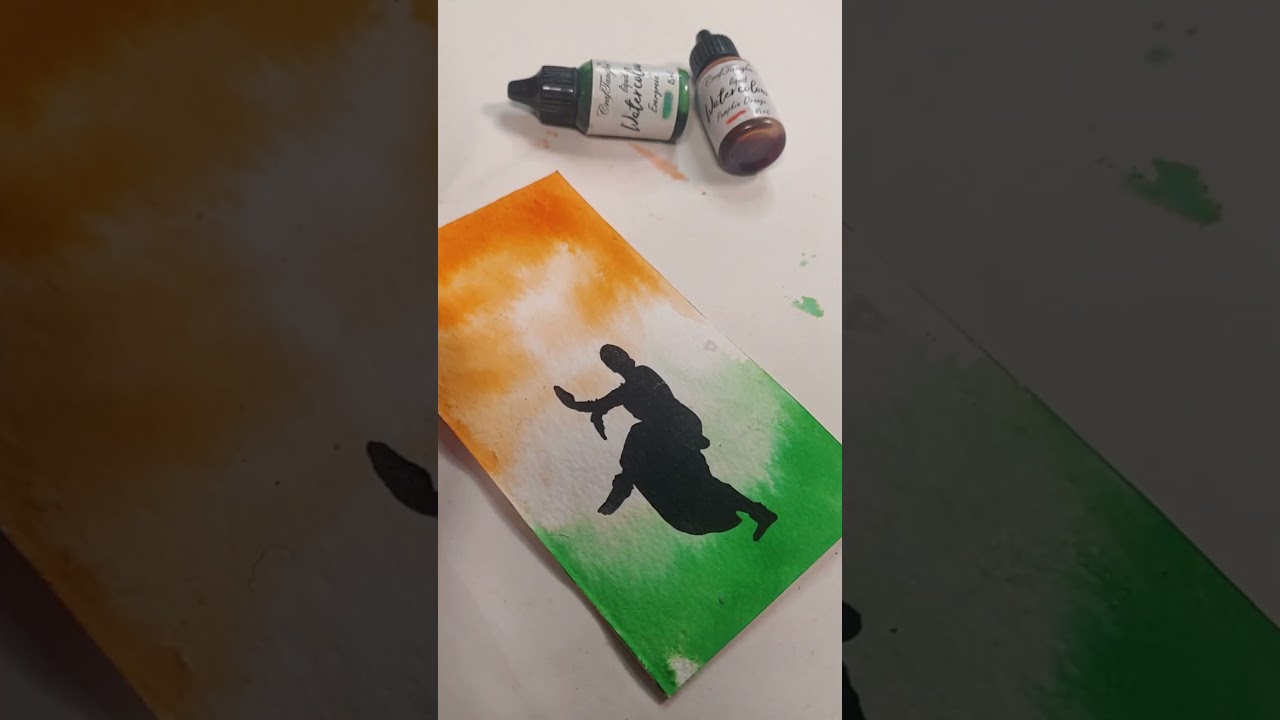 Happy Independence Day #watercolor #painting #hndmd #craftangles #watercolour #paint #shorts